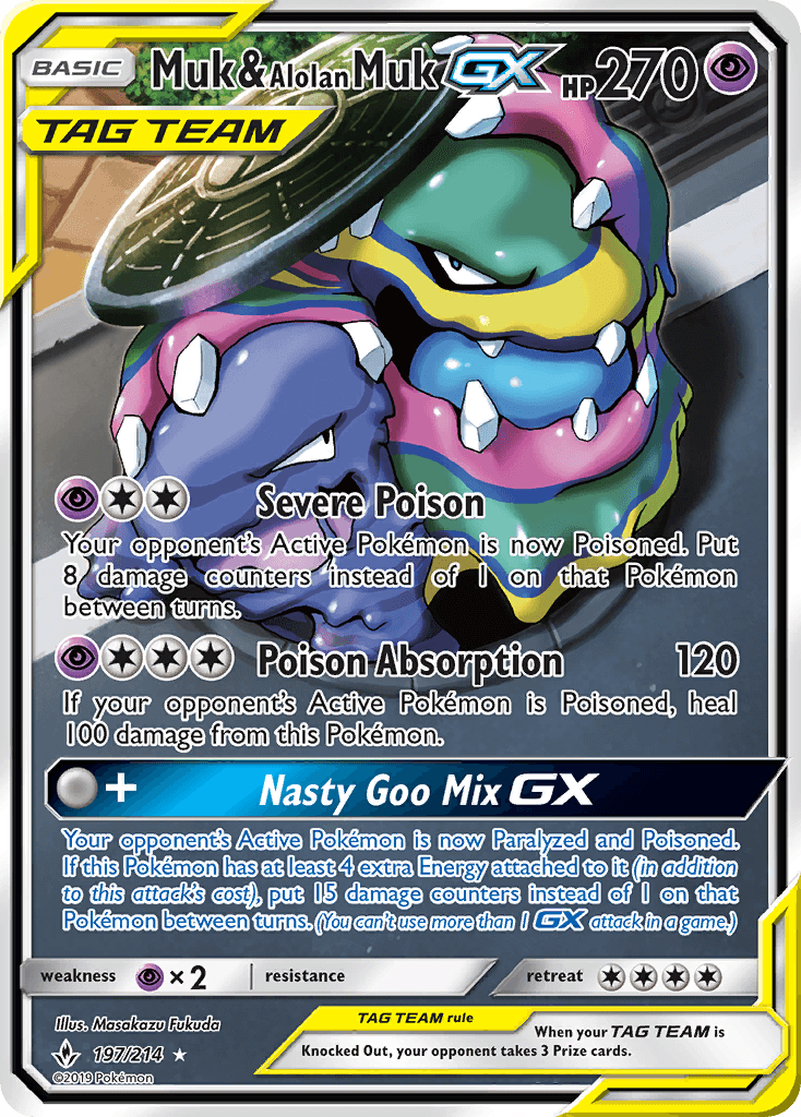 Muk & Alolan Muk-GX, kortbilde fra pokemontcg.io