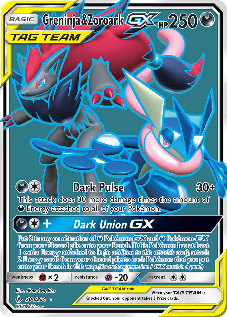 Greninja & Zoroark-GX, kortbilde fra pokemontcg.io