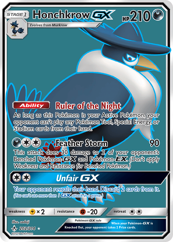Honchkrow-GX, kortbilde fra pokemontcg.io