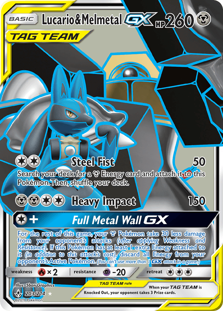 Lucario & Melmetal-GX, kortbilde fra pokemontcg.io