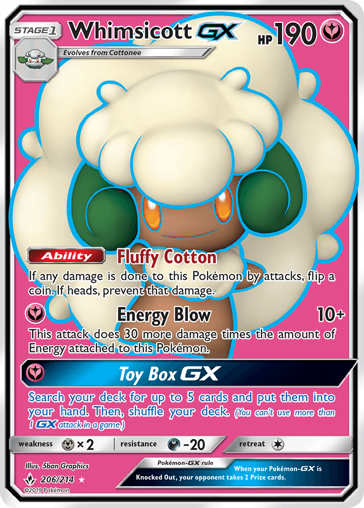 Whimsicott-GX, kortbilde fra pokemontcg.io