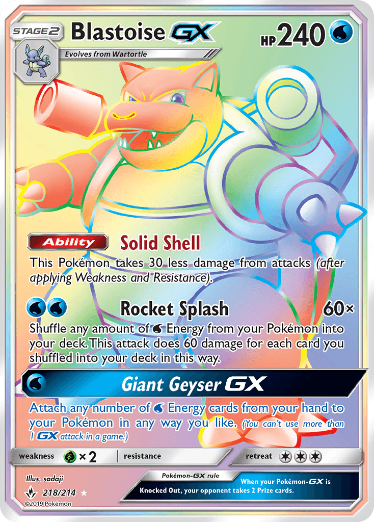 Blastoise-GX, kortbilde fra pokemontcg.io