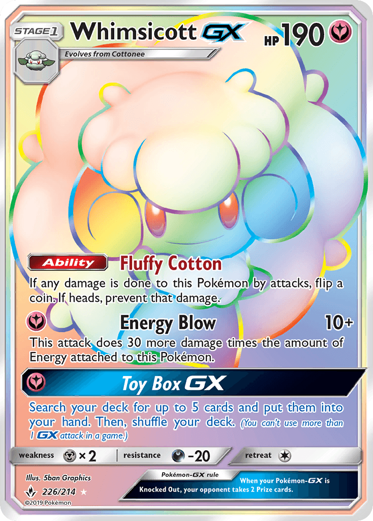 Whimsicott-GX, kortbilde fra pokemontcg.io