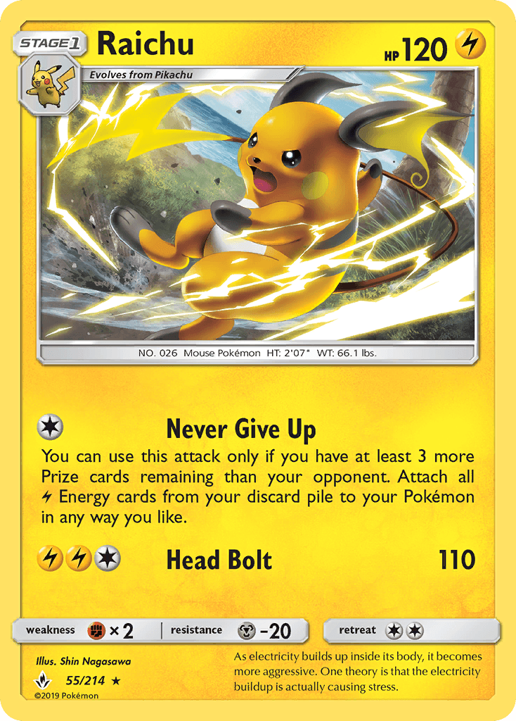 Raichu, kortbilde fra pokemontcg.io