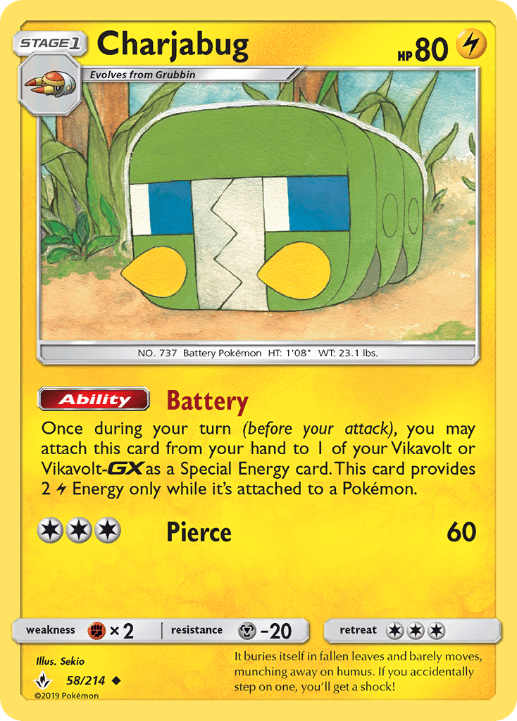 Charjabug, kortbilde fra pokemontcg.io