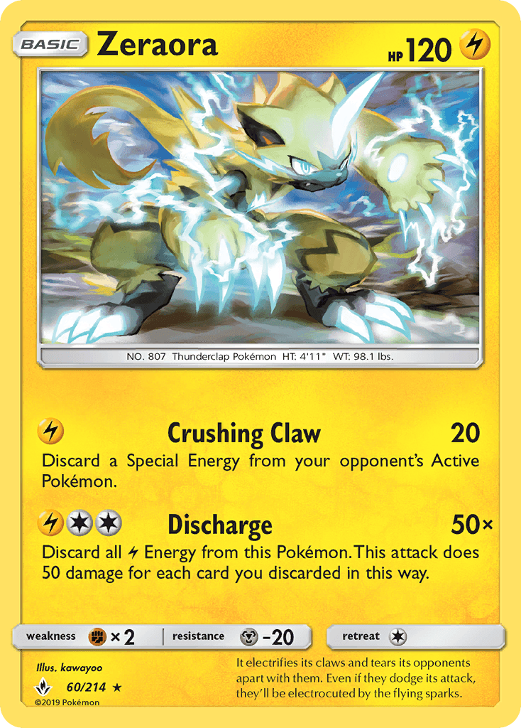 Zeraora, kortbilde fra pokemontcg.io