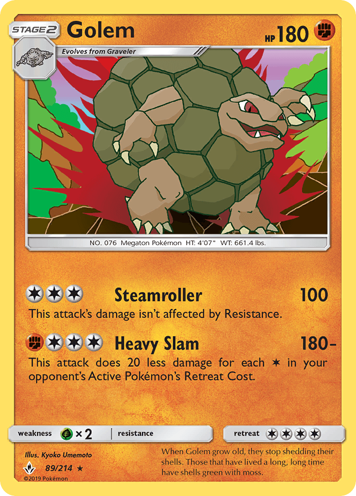 Golem, kortbilde fra pokemontcg.io
