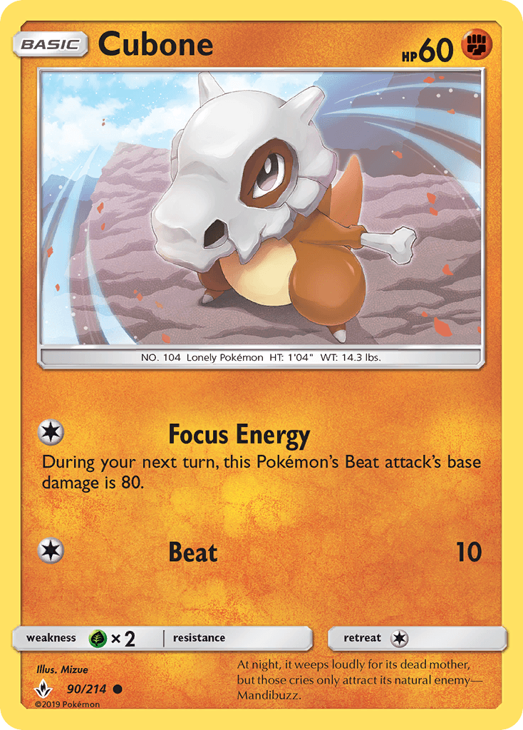 Cubone, kortbilde fra pokemontcg.io
