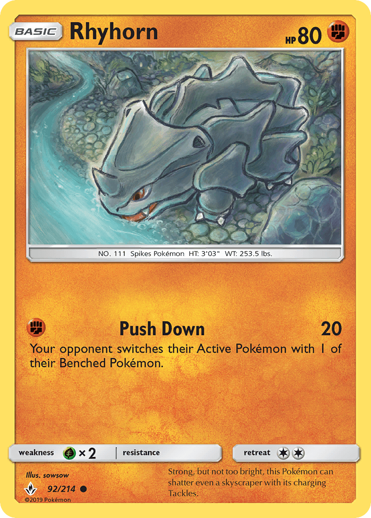 Rhyhorn, kortbilde fra pokemontcg.io