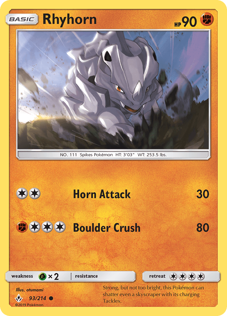 Rhyhorn, kortbilde fra pokemontcg.io