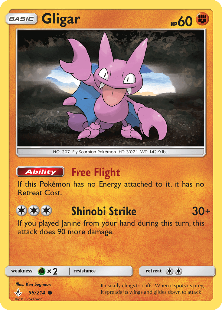 Gligar, kortbilde fra pokemontcg.io