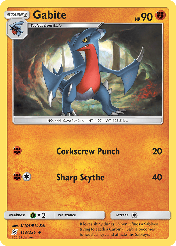 Gabite, kortbilde fra pokemontcg.io