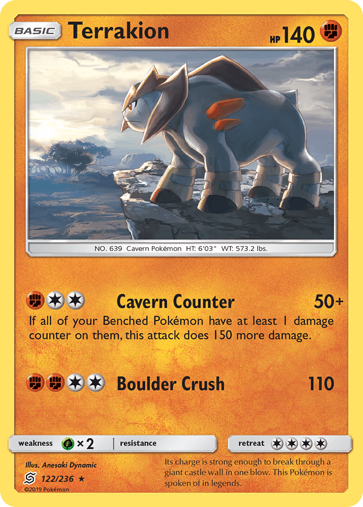 Terrakion, kortbilde fra pokemontcg.io