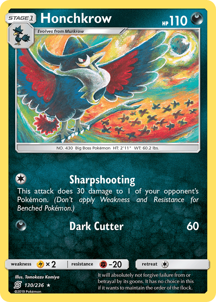 Honchkrow, kortbilde fra pokemontcg.io