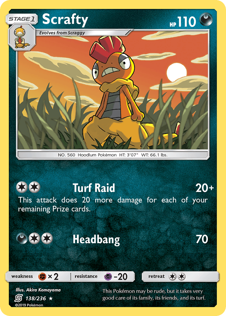 Scrafty, kortbilde fra pokemontcg.io
