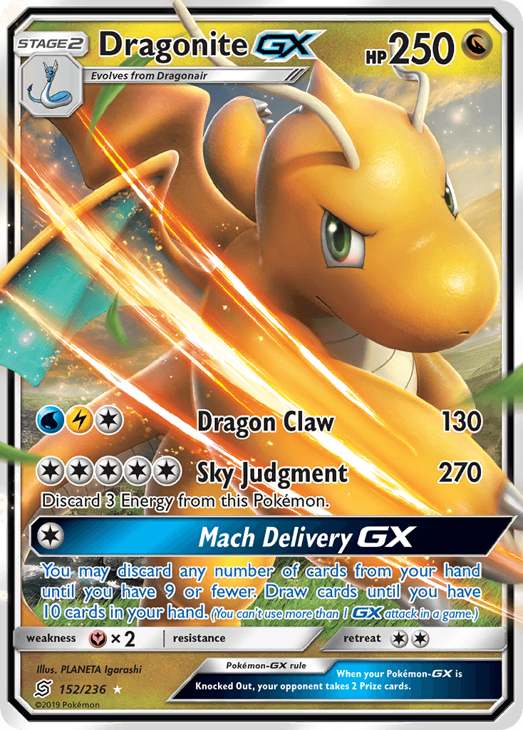 Dragonite-GX, kortbilde fra pokemontcg.io