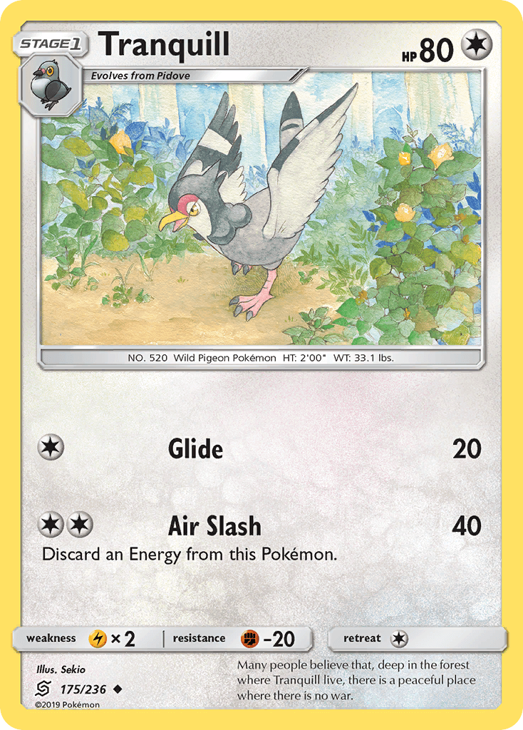 Tranquill, kortbilde fra pokemontcg.io