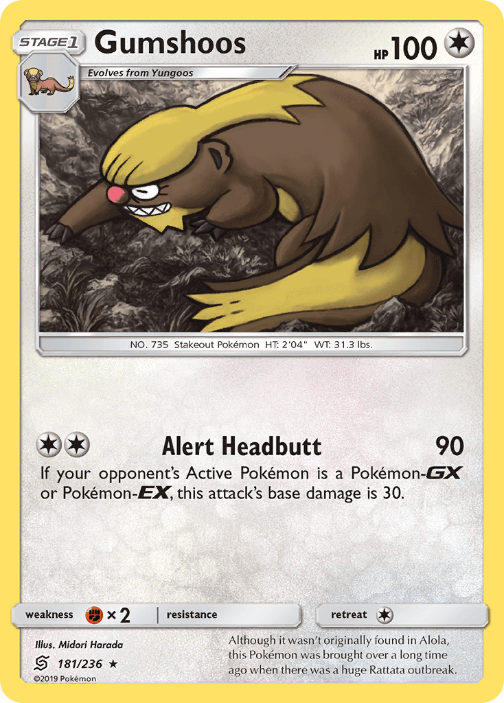 Gumshoos, kortbilde fra pokemontcg.io