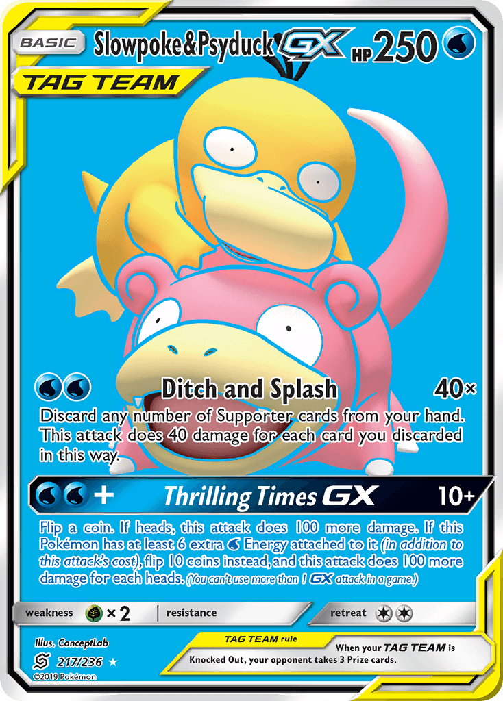 Slowpoke & Psyduck-GX, kortbilde fra pokemontcg.io