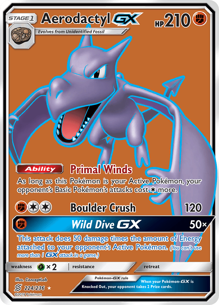 Aerodactyl-GX, kortbilde fra pokemontcg.io