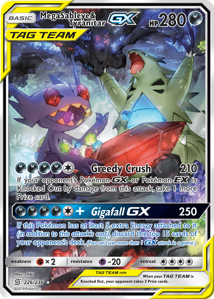 Mega Sableye & Tyranitar-GX, kortbilde fra pokemontcg.io