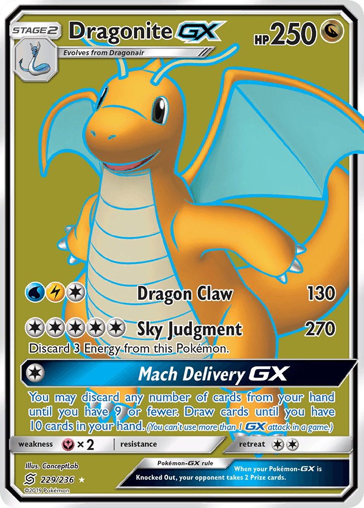 Dragonite-GX, kortbilde fra pokemontcg.io