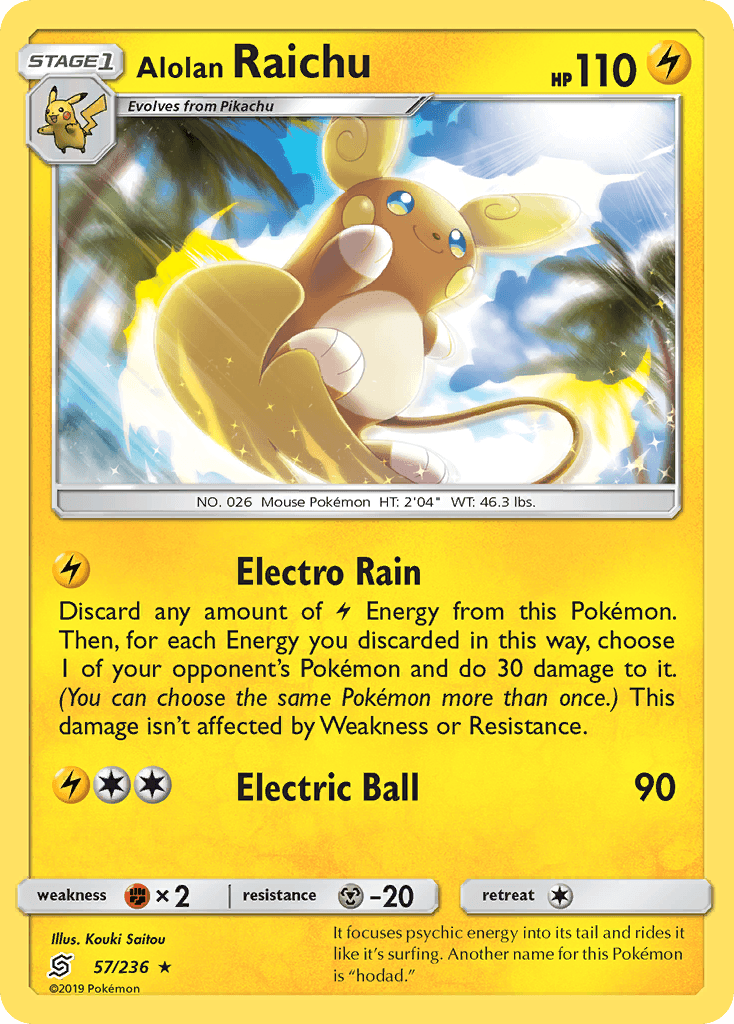 Alolan Raichu, kortbilde fra pokemontcg.io
