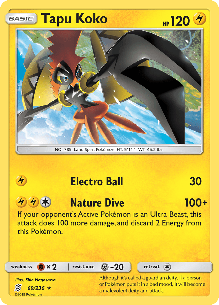 Tapu Koko, kortbilde fra pokemontcg.io