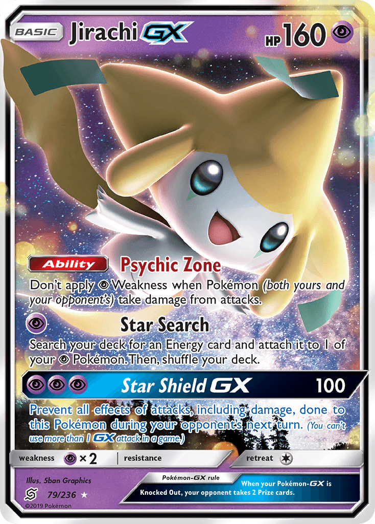 Jirachi-GX, kortbilde fra pokemontcg.io