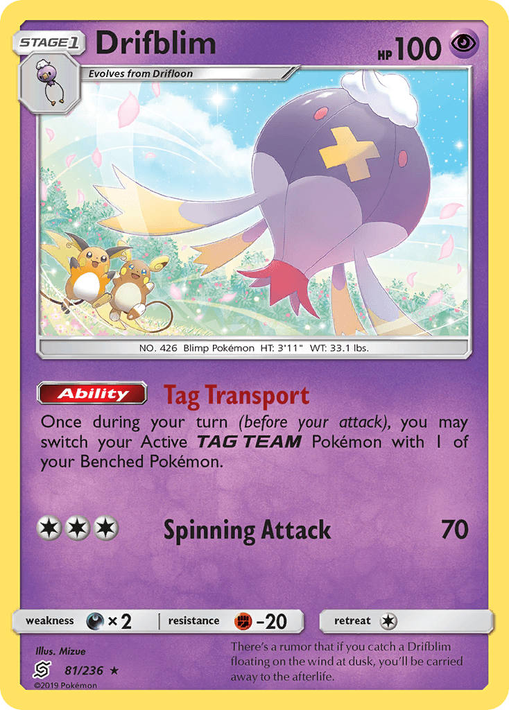 Drifblim, kortbilde fra pokemontcg.io