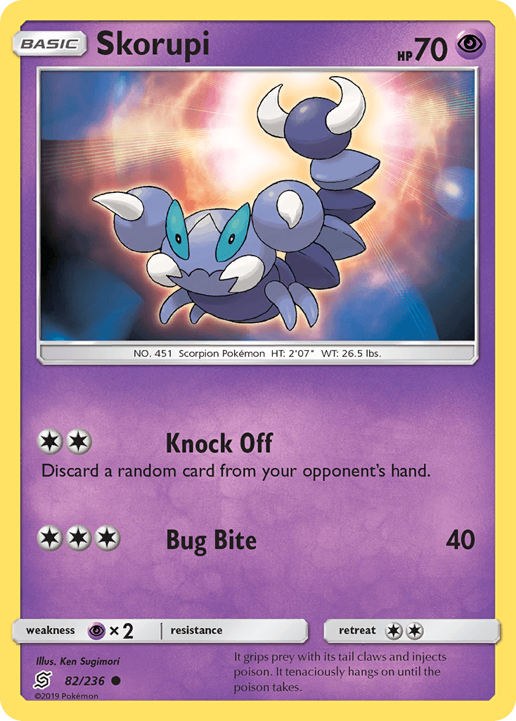 Skorupi, kortbilde fra pokemontcg.io