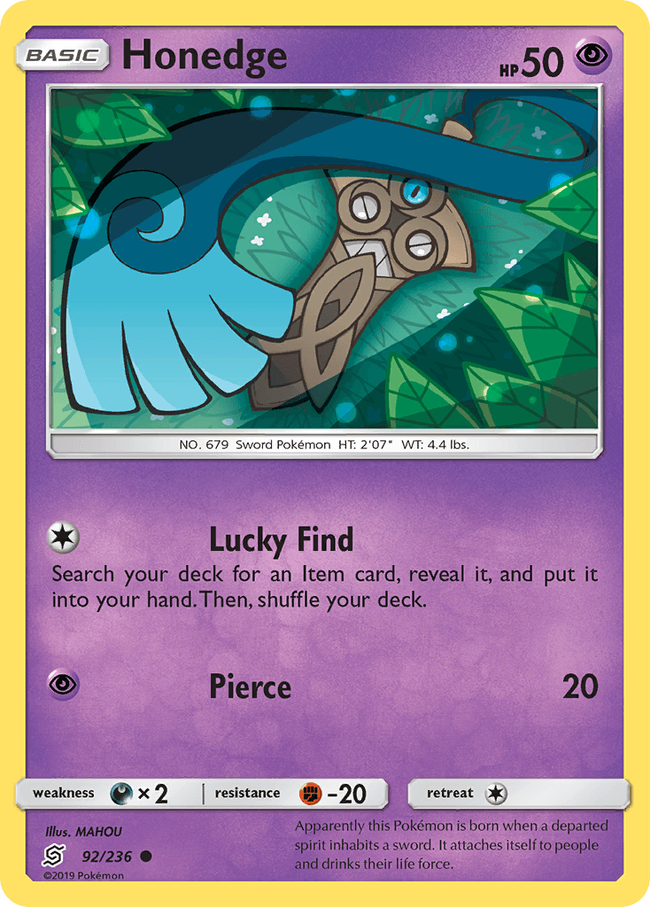Honedge, kortbilde fra pokemontcg.io
