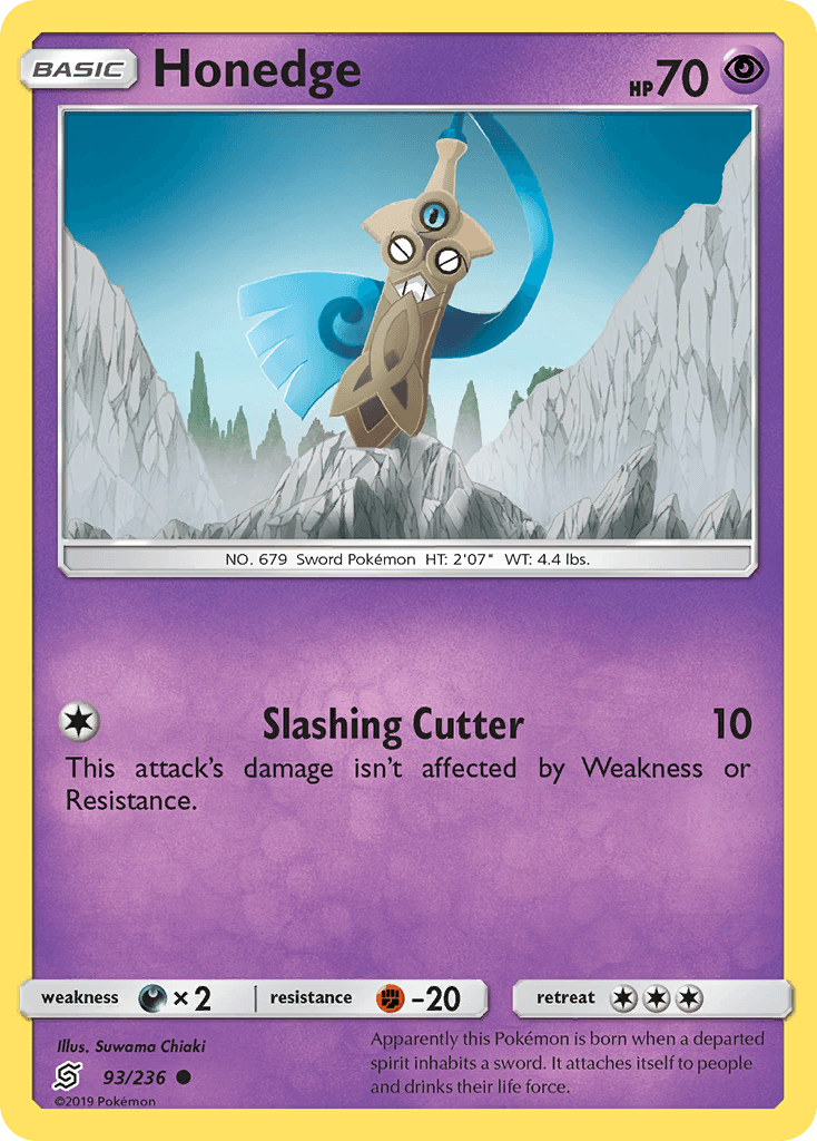 Honedge, kortbilde fra pokemontcg.io