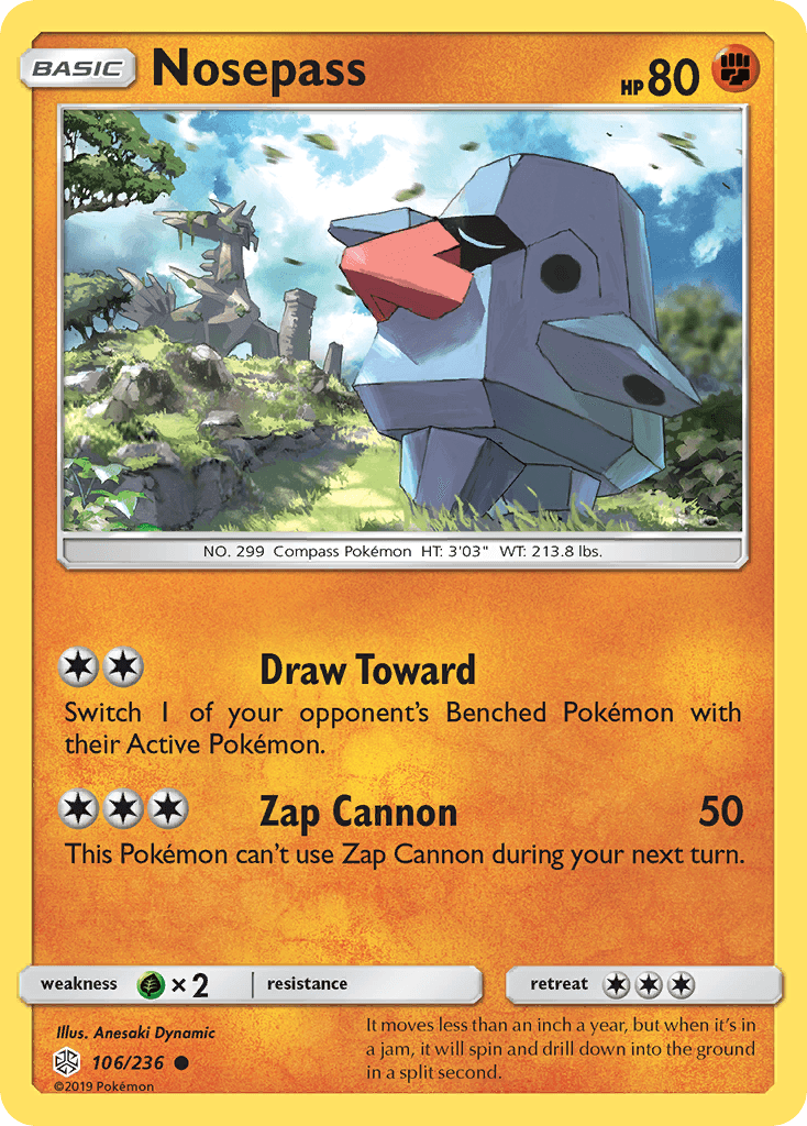 Nosepass, kortbilde fra pokemontcg.io