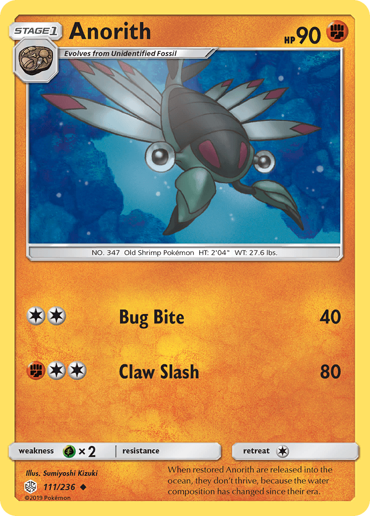 Anorith, kortbilde fra pokemontcg.io