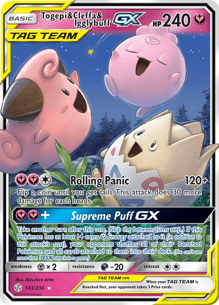 Togepi & Cleffa & Igglybuff-GX, kortbilde fra pokemontcg.io