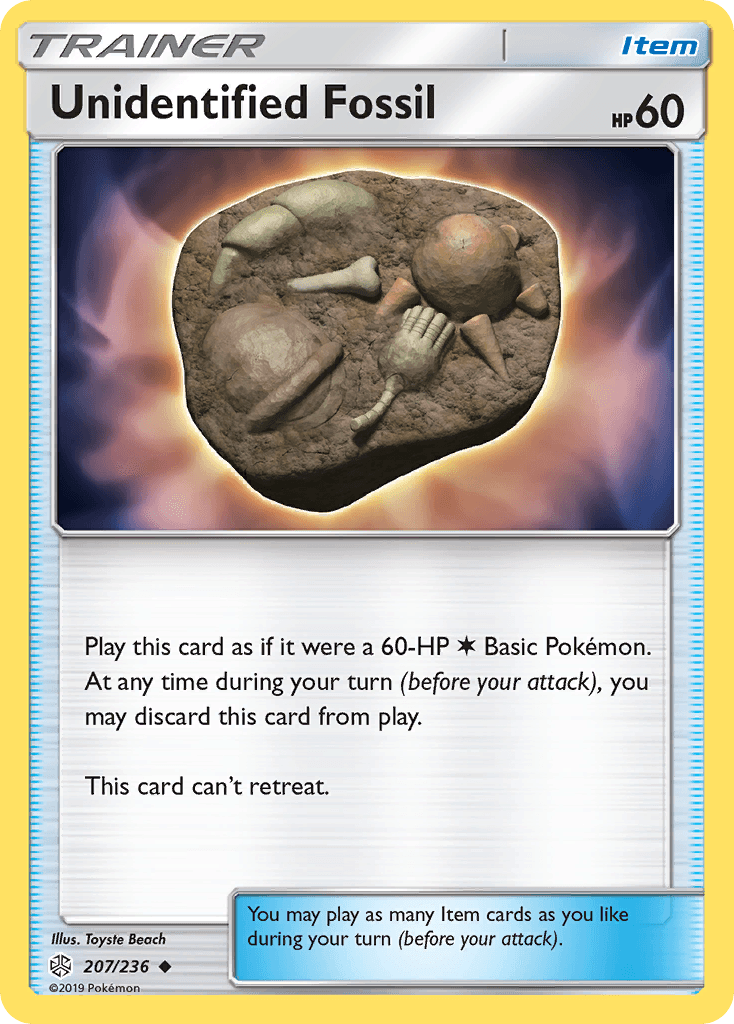 Unidentified Fossil, kortbilde fra pokemontcg.io