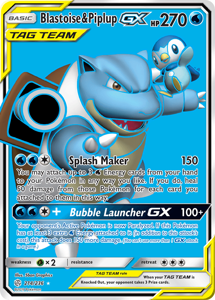 Blastoise & Piplup-GX, kortbilde fra pokemontcg.io