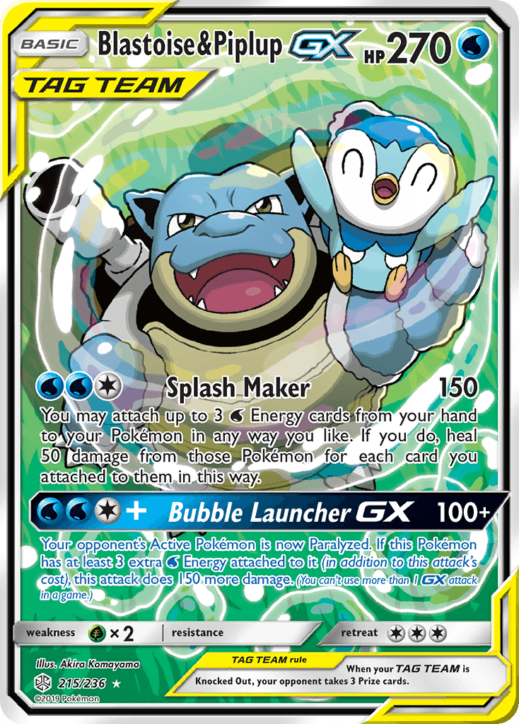Blastoise & Piplup-GX, kortbilde fra pokemontcg.io