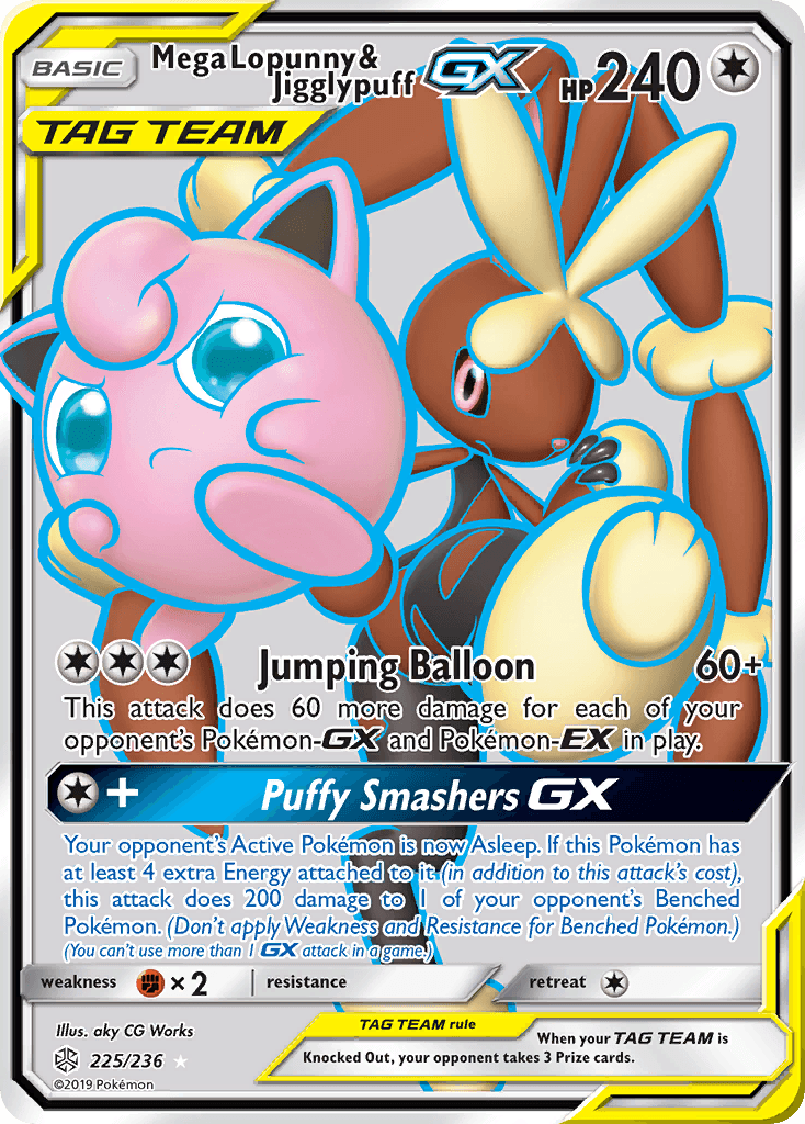 Mega Lopunny & Jigglypuff-GX, kortbilde fra pokemontcg.io