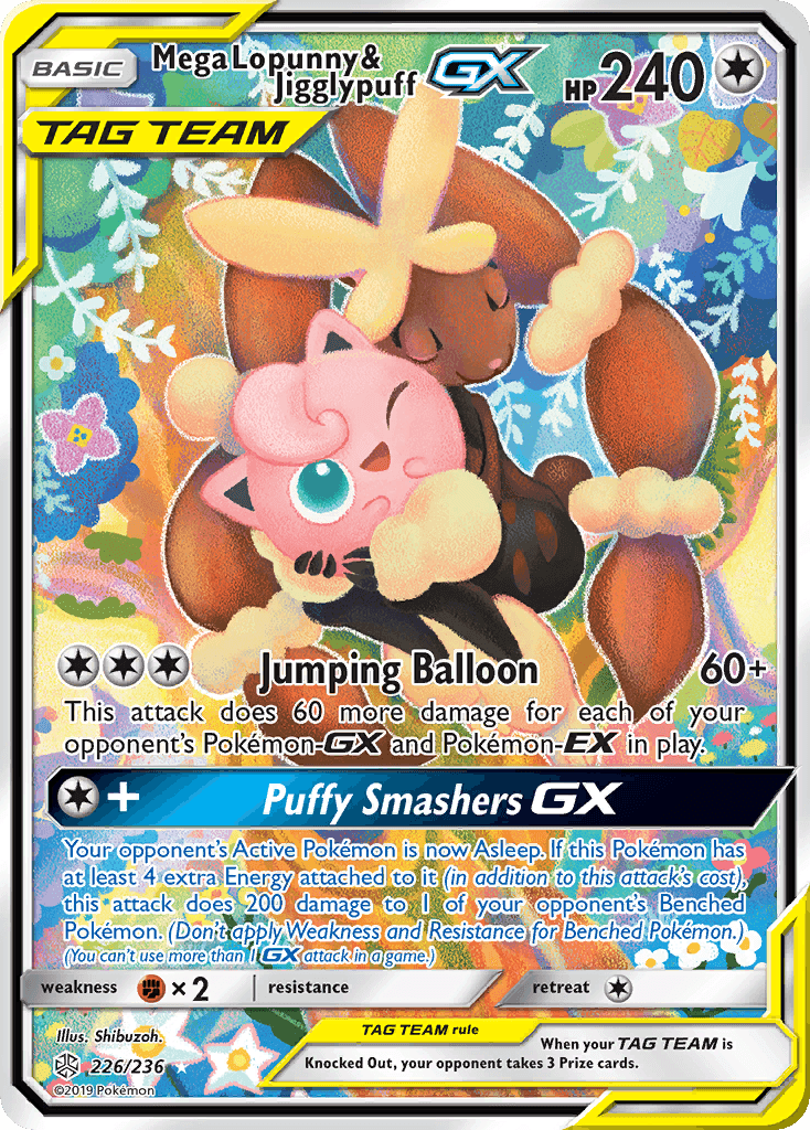 Mega Lopunny & Jigglypuff-GX, kortbilde fra pokemontcg.io