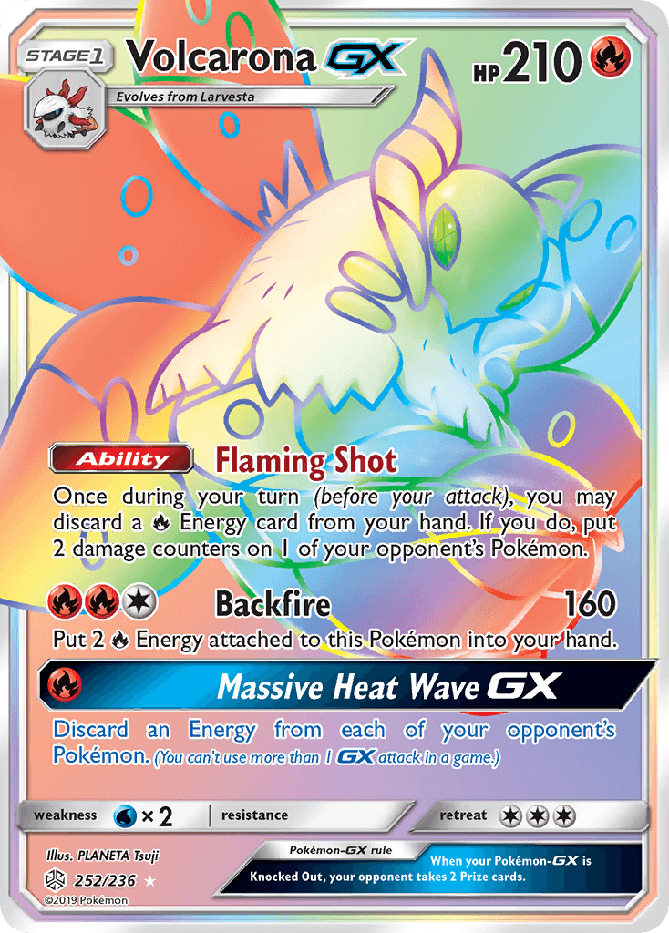 Volcarona-GX, kortbilde fra pokemontcg.io