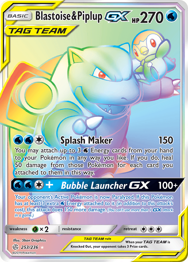 Blastoise & Piplup-GX, kortbilde fra pokemontcg.io