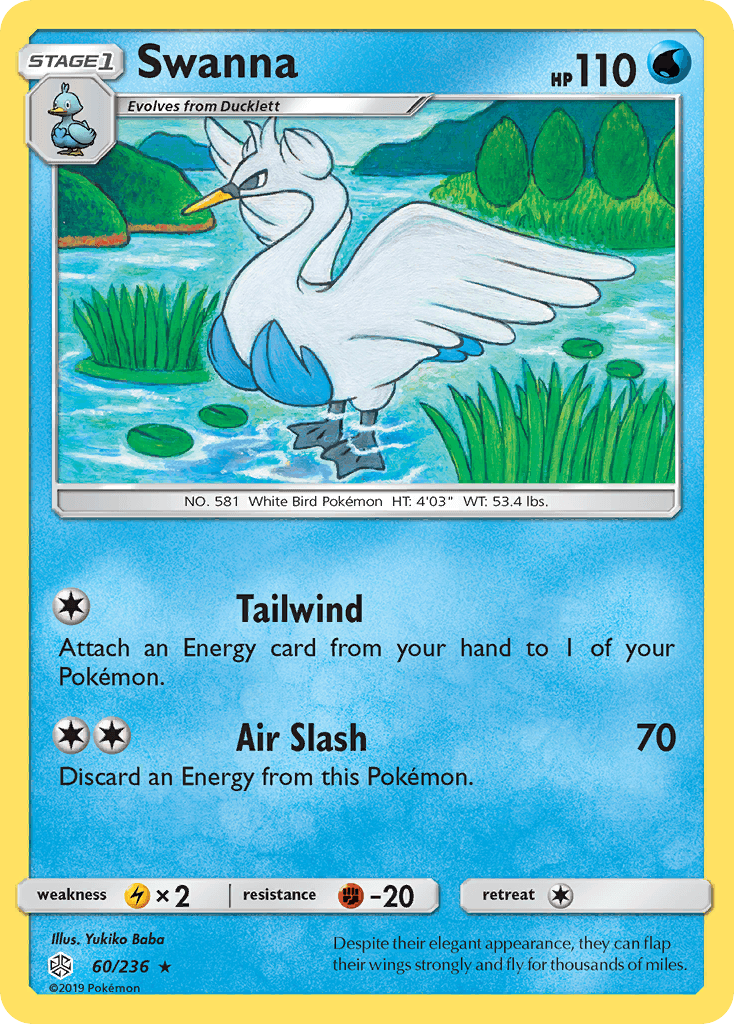 Swanna, kortbilde fra pokemontcg.io