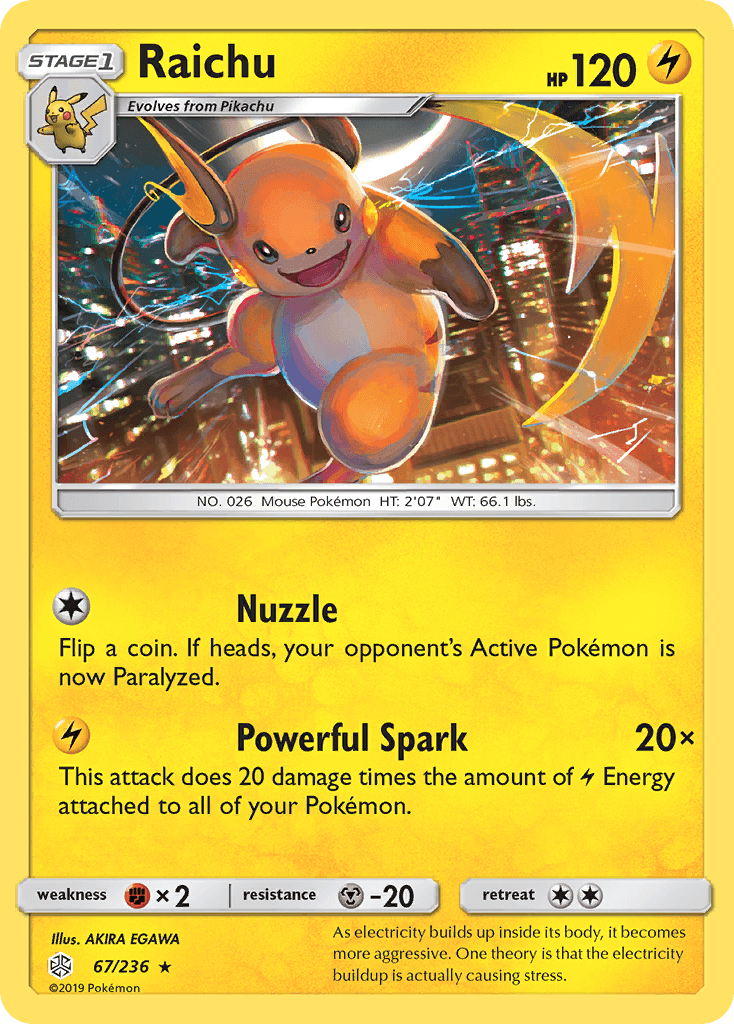 Raichu, kortbilde fra pokemontcg.io