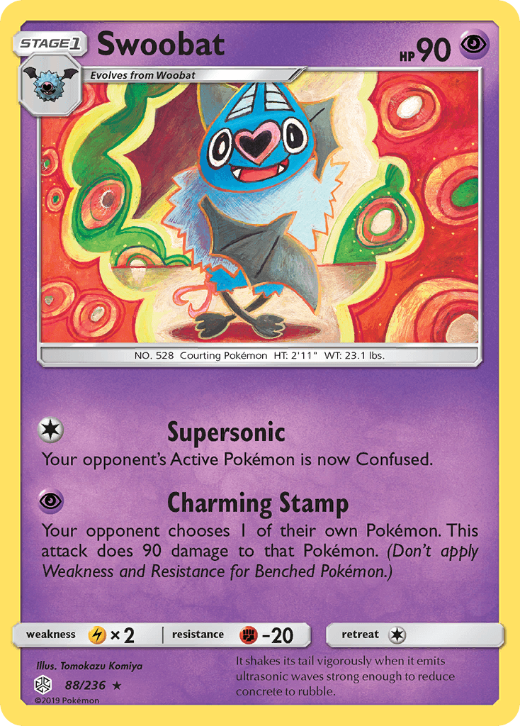 Swoobat, kortbilde fra pokemontcg.io
