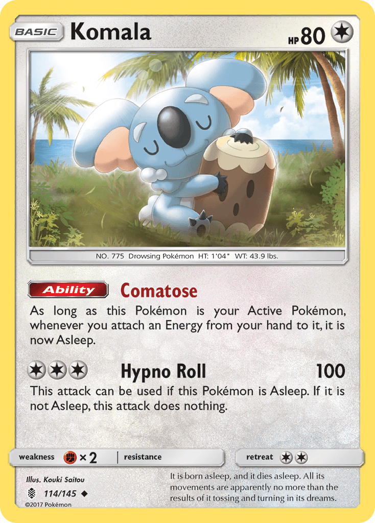 Komala, kortbilde fra pokemontcg.io