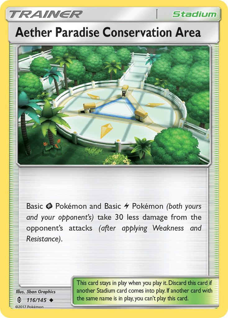 Aether Paradise Conservation Area, kortbilde fra pokemontcg.io