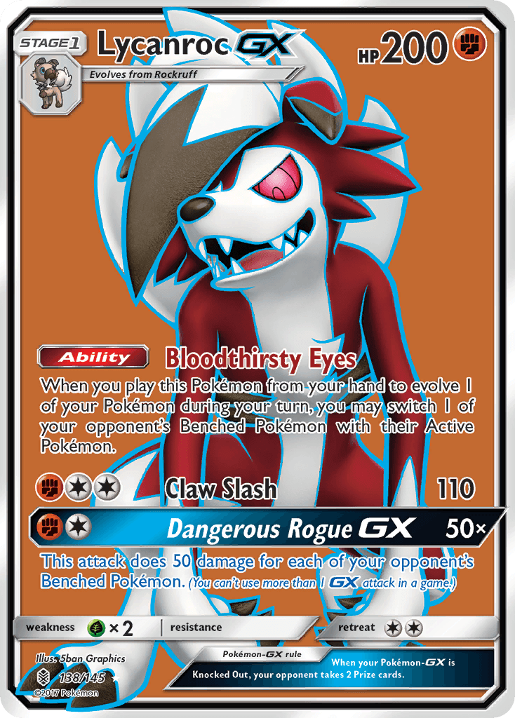 Lycanroc-GX, kortbilde fra pokemontcg.io