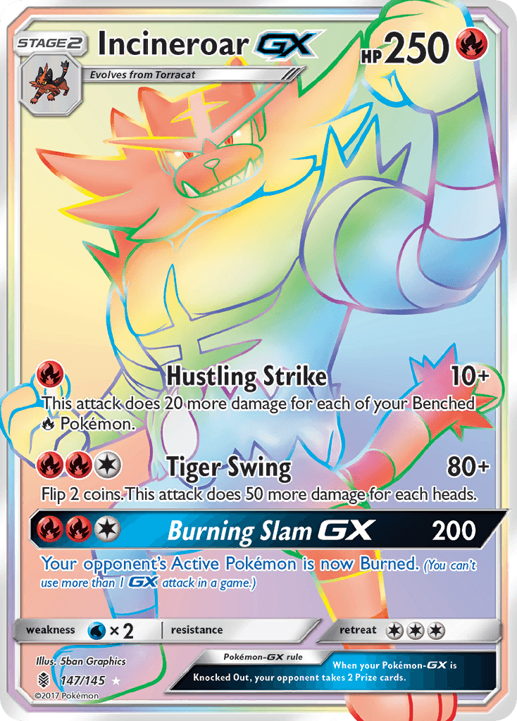 Incineroar-GX, kortbilde fra pokemontcg.io